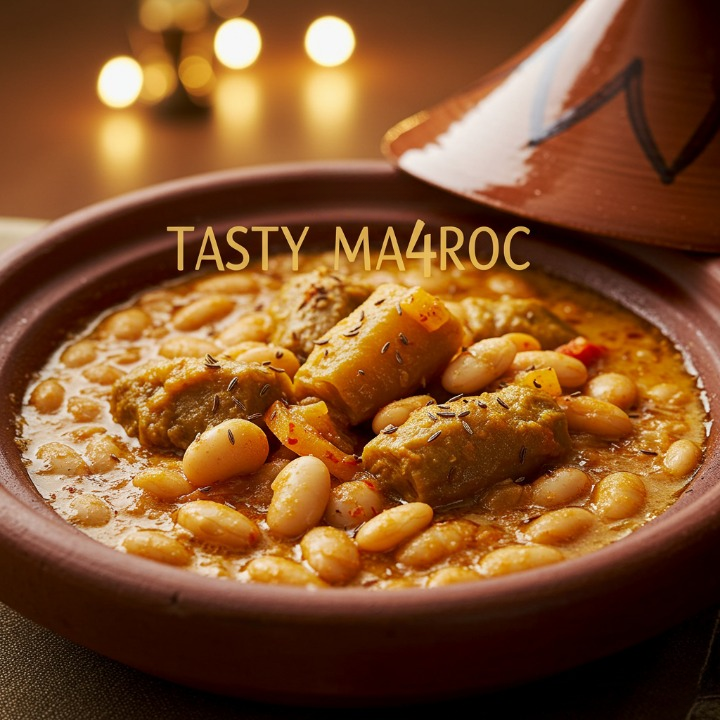 Vegan Loubia Moroccan White Bean Stew Without Meat