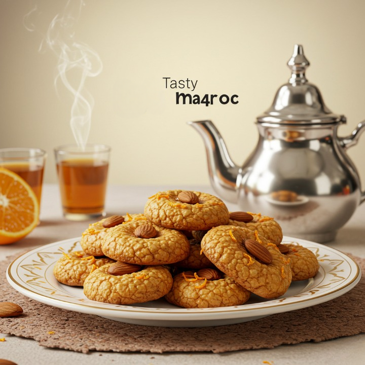 🍊 Fakkas with Almonds and Orange Blossom Moroccan Biscotti with a Twist