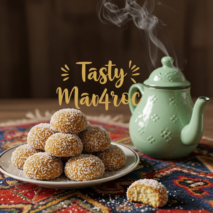 🥥Coconut Ghriba Soft Moroccan Cookies with a Tropical Touch